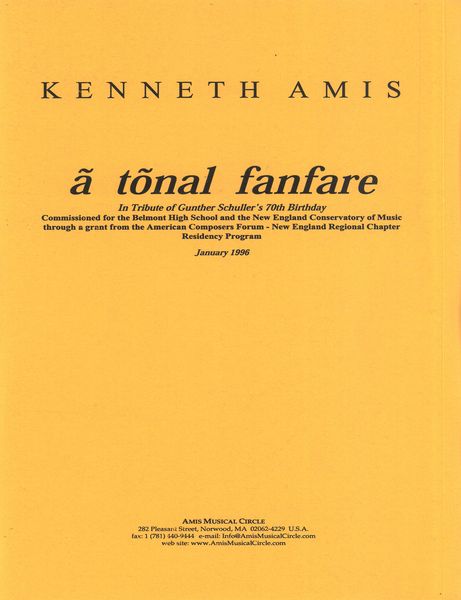 A Tonal Fanfare : For Band (1996).