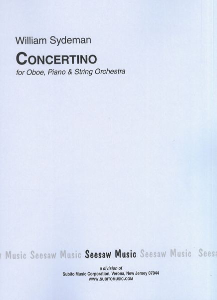 Concertino : For Oboe, Piano and String Orchestra (1956).