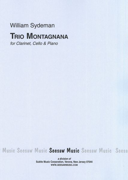 Trio Montagnana : For Clarinet, Violoncello and Piano (1972).