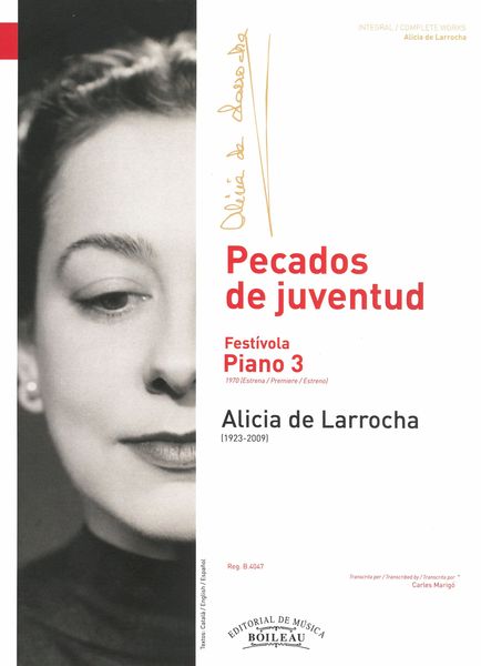 Pecados De Juventud : Piano, Vol. 3 / transcribed by Carles Marigó.
