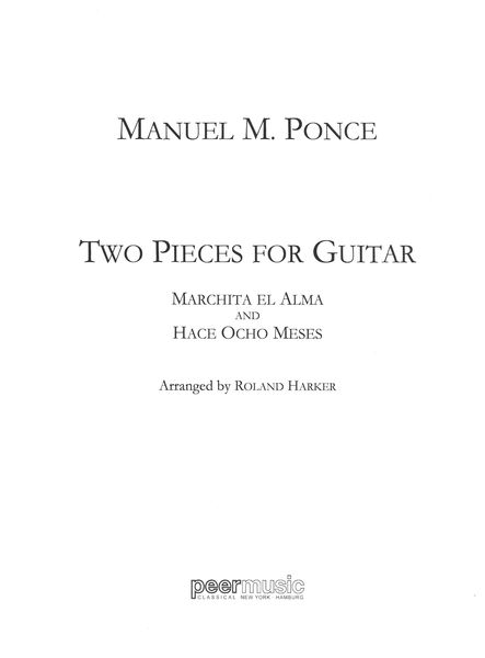 Two Pieces : For Guitar / arranged by Roland Harker.