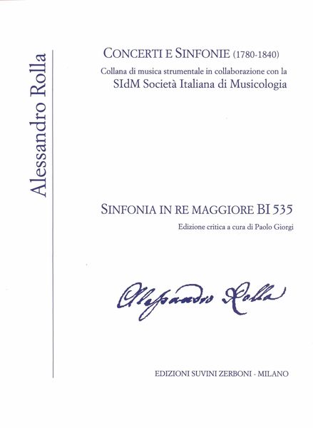 Sinfonia In Re Maggiore, Bi 535 / edited by Paolo Giorgi.