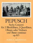 Six Concertos, Op. 8/3 : For 2 Recorders, 2 Flutes, Oboes Or Violins & B.C.