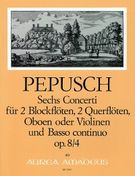 Six Concertos, Op. 8/4 : For 2 Recorders, 2 Flutes, Oboes Or Violins & B.C.