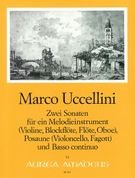 Two Sonatas : For One Melodic Inst (Violin, Recorder, Flute, Oboe), Tromb (Clarinet, Bassoon) & B.C.