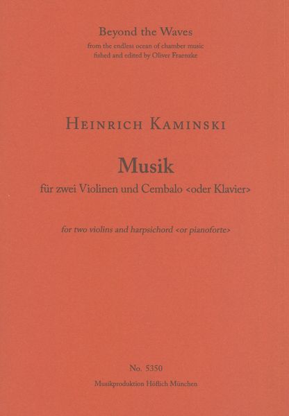 Musik : Für Zwei Violinen und Cembalo (Klavier).
