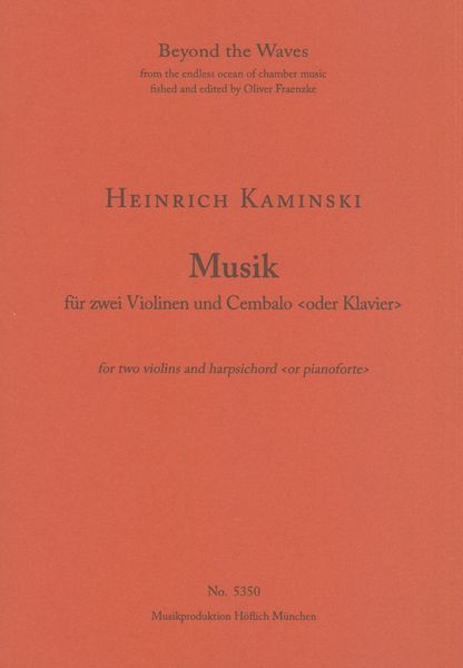 Musik : Für Zwei Violinen und Cembalo (Klavier).