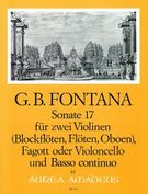 Sonate 17 : For 2 Violins (Recs, Flutes, Oboes), Bassoon (Violoncello) & B.C.