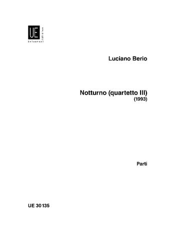 Notturno (Quartetto III) : For String Quartet (1993).