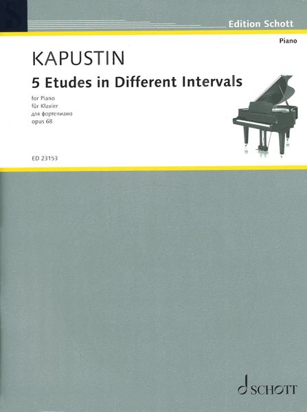 5 Etudes In Different Intervals, Op. 68 : For Piano (1992).