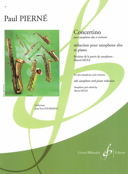 Concertino : Pour Saxophone Alto et Orchestra - Piano reduction.