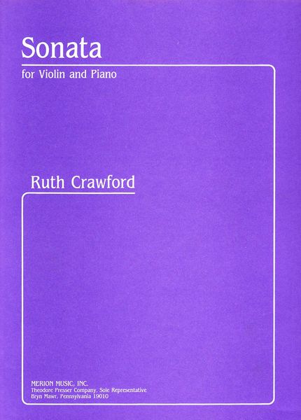 Sonata : For Violin and Piano.