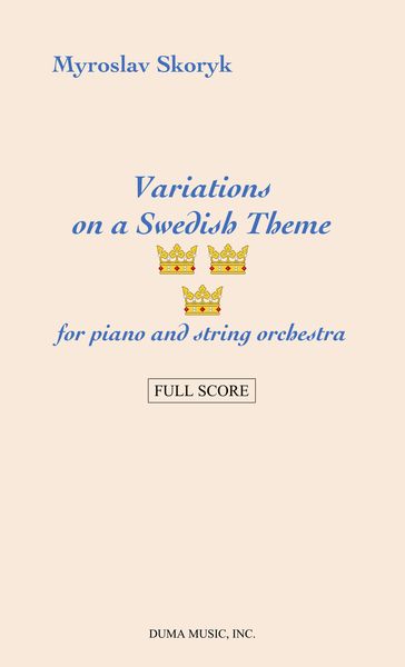 Variations On A Swedish Theme : For Piano and String Orchestra.