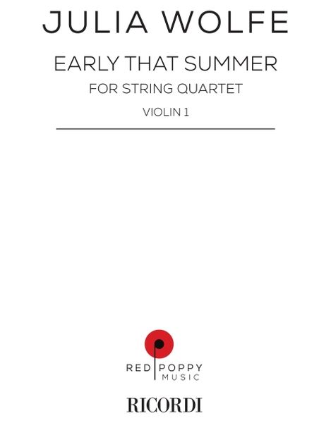 Early That Summer : For String Quartet (1993).