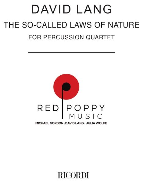 So-Called Laws of Nature : For Percussion Quartet.