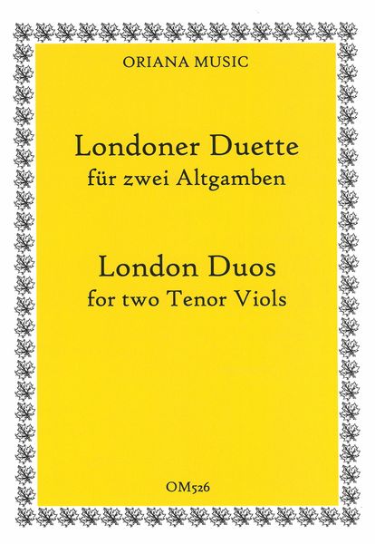 London Duos : For Two Tenor Viols / edited by Johanna and Richard Carter.