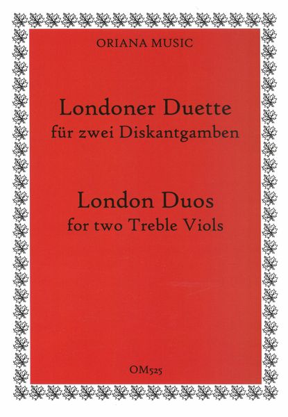 London Duos : For Two Treble Viols / edited by Johanna and Richard Carter.
