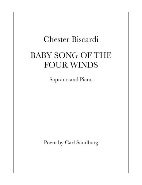 Baby Song of The Four Winds : For Soprano and Piano [Download].