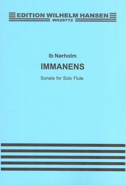 Immanens, Op. 87 : Sonata For Solo Flute (1982).