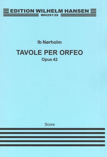 Tavole Per Orfeo, Op. 42 : For Mezzo Soprano and Guitar.