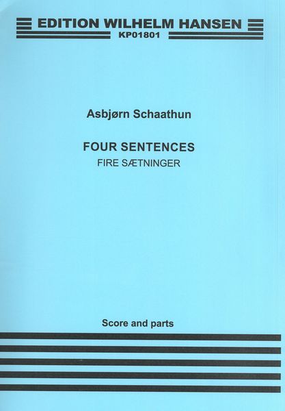 Four Sentences : For Flute, Oboe and Clarinet (1982).