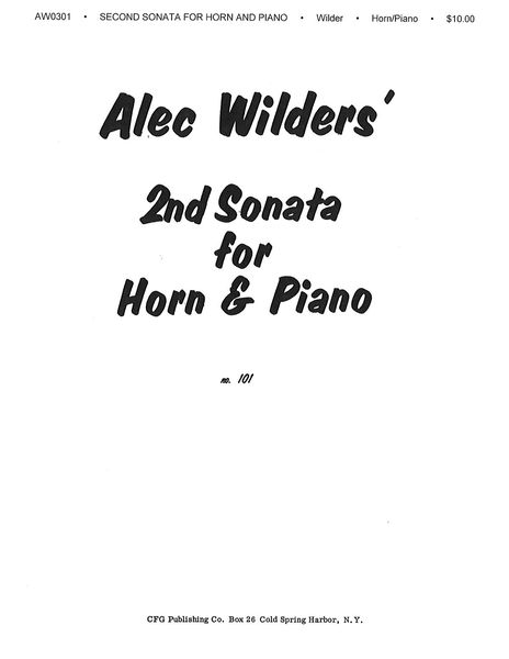 Sonata No. 2 : For Horn and Piano (1964).