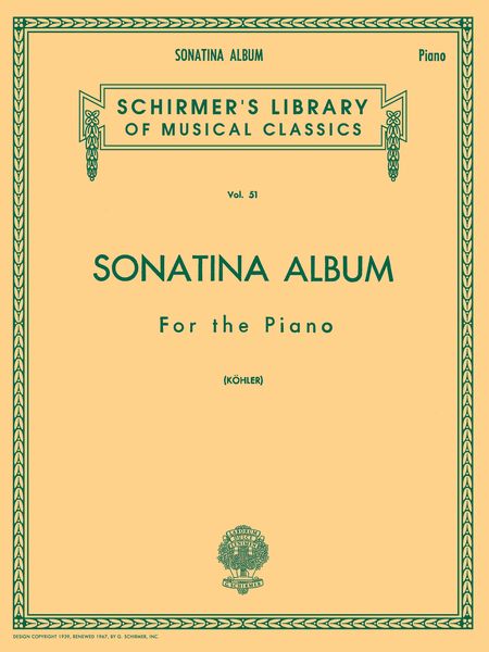 Sonatina Album : For Piano Solo / edited by Louis Köhler.
