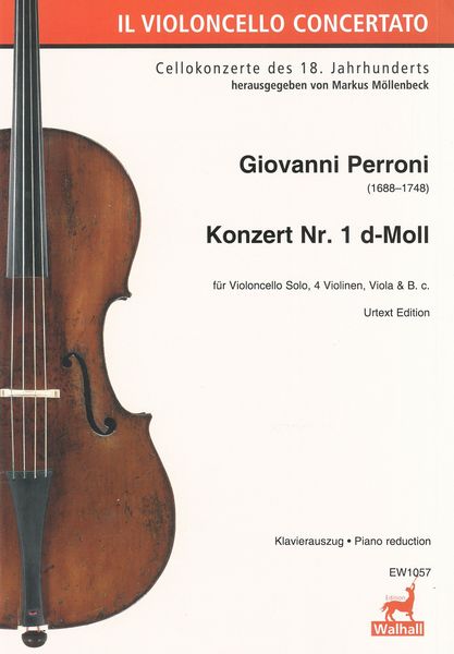 Konzert Nr. 1 D-Moll : Für Violoncello Solo, 2 Violinen, Viola und Basso Continuo.