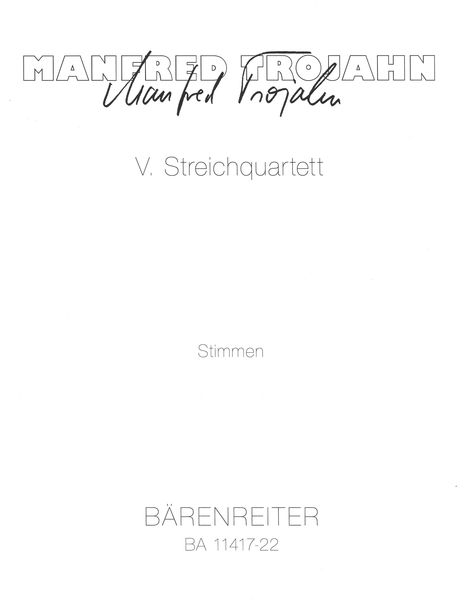 V. Streichquartett (2018).