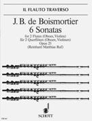6 Sonatas, Op.25 : For 2 Flutes (Oboes, Violins) / edited by Reinhard Matthias Ruf.