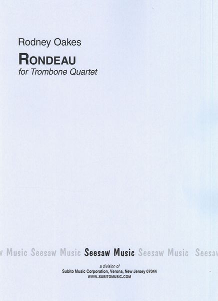Rondeau : For Trombone Quartet.