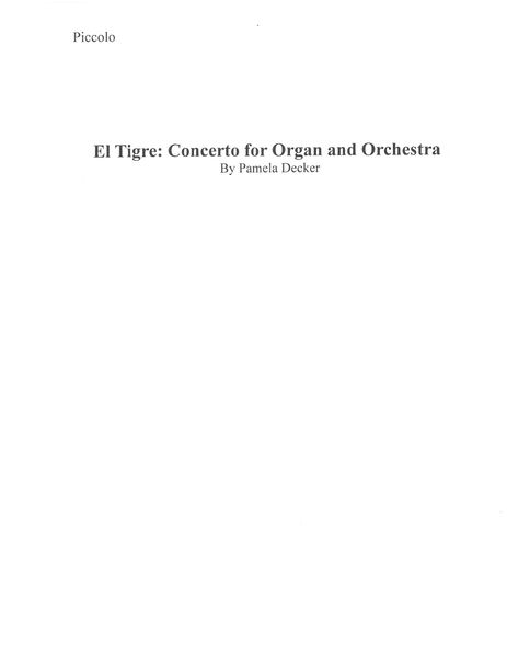 Tigre : For Organ and Orchestra - Set of Instrumental Parts.