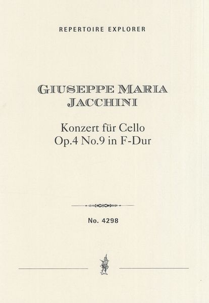 Konzert Für Cello Op. 4, No. 9 In F-Dur.