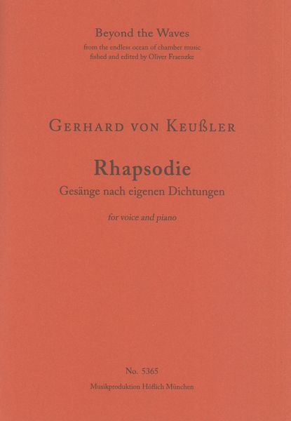 Rhapsodie : Gesänge Nach Eigenen Dichtungen.