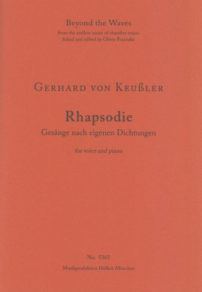 Rhapsodie : Gesänge Nach Eigenen Dichtungen.