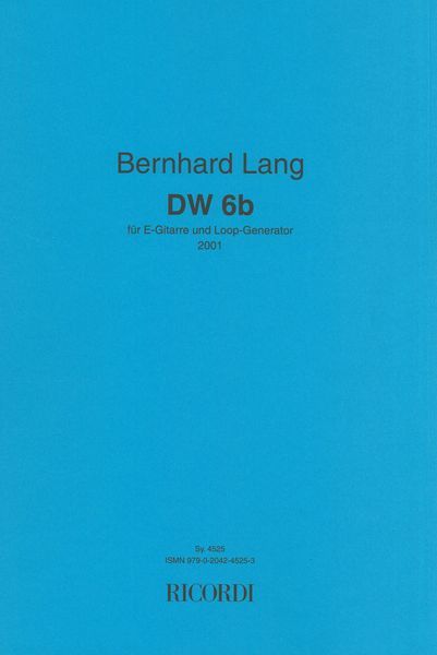 Dw 6b : Für E-Gitarre und Loop-Generator (2001).