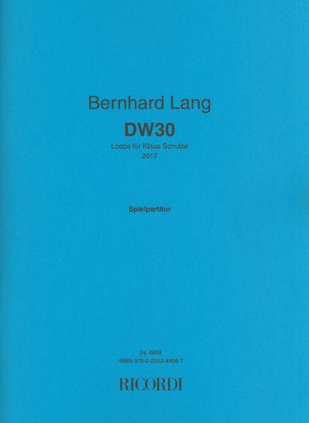 Dw 30 : Loops For Klaus Schulze (2017).