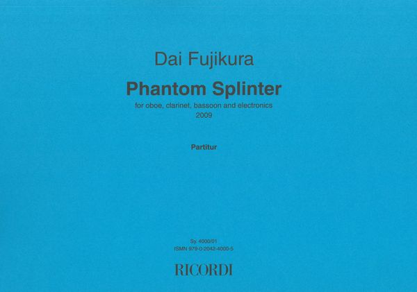 Phantom Splinter : For Oboe, Clarinet, Bassoon and Electronics (2009).
