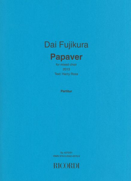 Papaver : For Mixed Choir (2013).