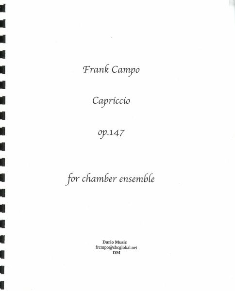 Capriccio, Op. 147 : For Chamber Ensemble.