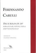 Deux Solos, Op. 207 : For Guitar, Violin, Viola & Violoncello / Ed. Eugenio Tobalina [Download].