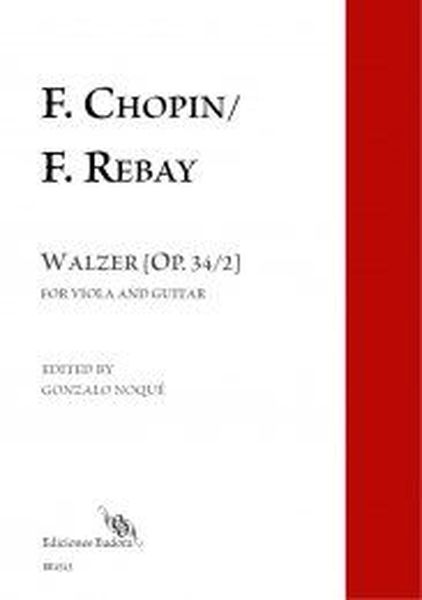 Walzer, Op. 34/2 : For Viola & Guitar / arranged by Ferdinand Rebay [Download].