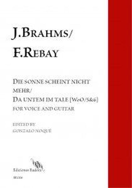 Sonne Scheint Nicht Mehr; Da Unten Im Tale [WoO 33/5&6] : For Voice & Guitar / arr. F. Rebay. [Downl