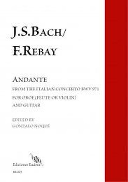 Andante, From The Italian Concerto BWV 971 : For Oboe (Flute, Violin) & Guitar / arr. F. Rebay. [Dow