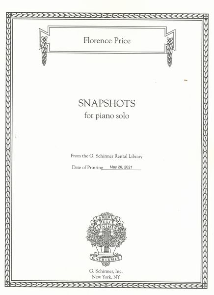 Snapshots : For Piano Solo / edited by John Michael Cooper.