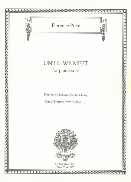 Until We Meet : For Piano Solo / edited by John Michael Cooper.