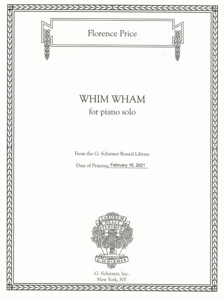 Whim Wham : For Piano Solo / edited by John Michael Cooper.