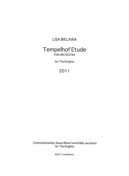Tempelhof Etude : For Chamber Orchestra (2011).