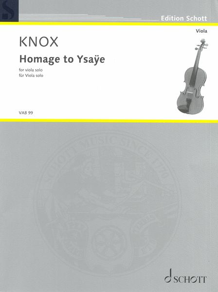 Homage To Ysaye : For Viola Solo (2017).