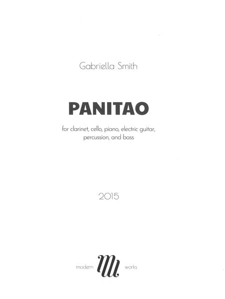 Panitao : For Clarinet, Cello, Piano, Electric Guitar, Percussion and Bass (2015).